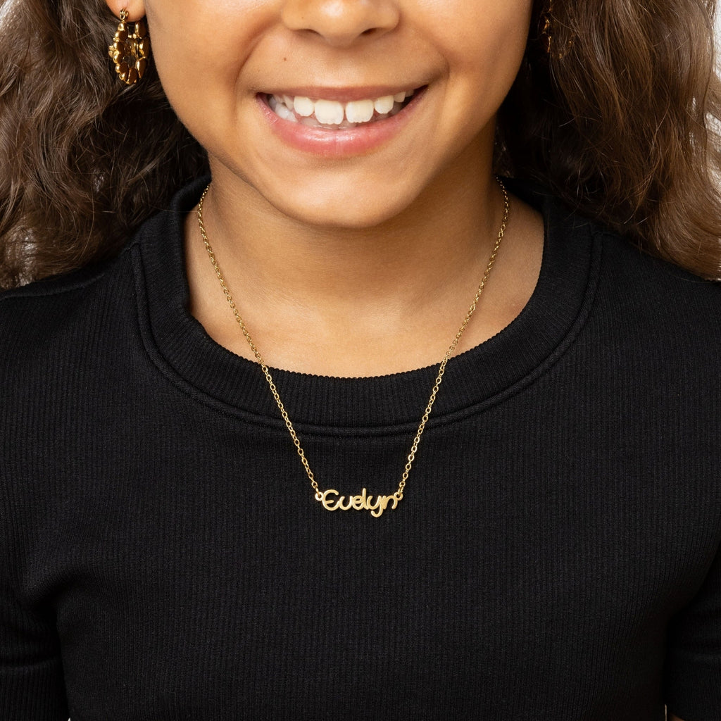 Kids Daisy Name Necklace