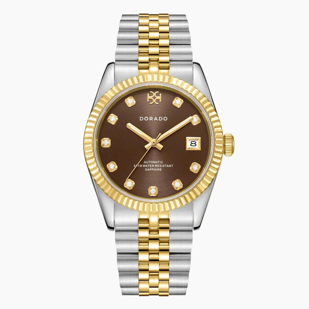 DORADO Two Tone Timeless Watch - Chocolate