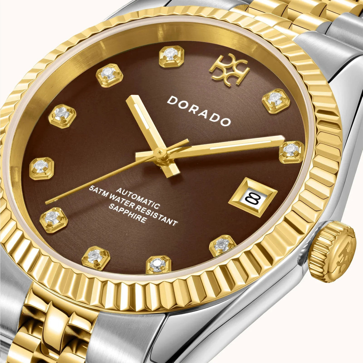 DORADO Two Tone Timeless Watch - Chocolate