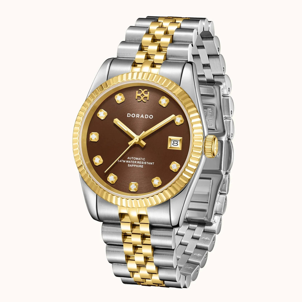 DORADO Two Tone Timeless Watch - Chocolate