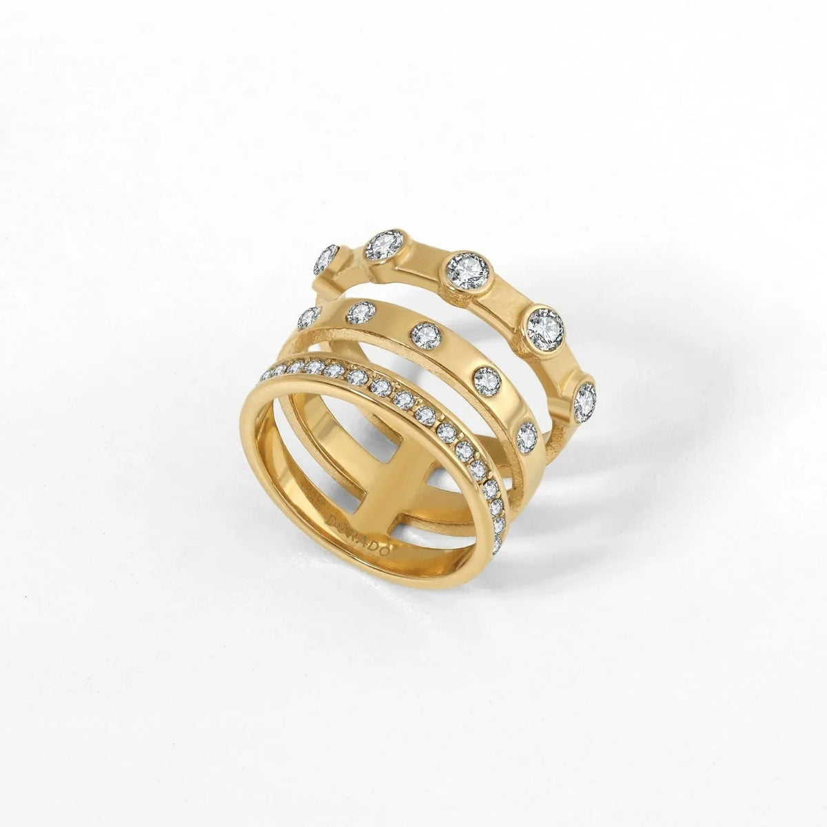 Iced Stacked Ring