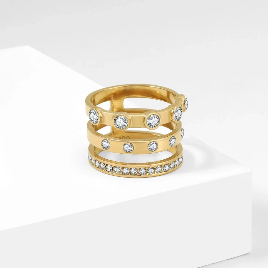 Iced Stacked Ring