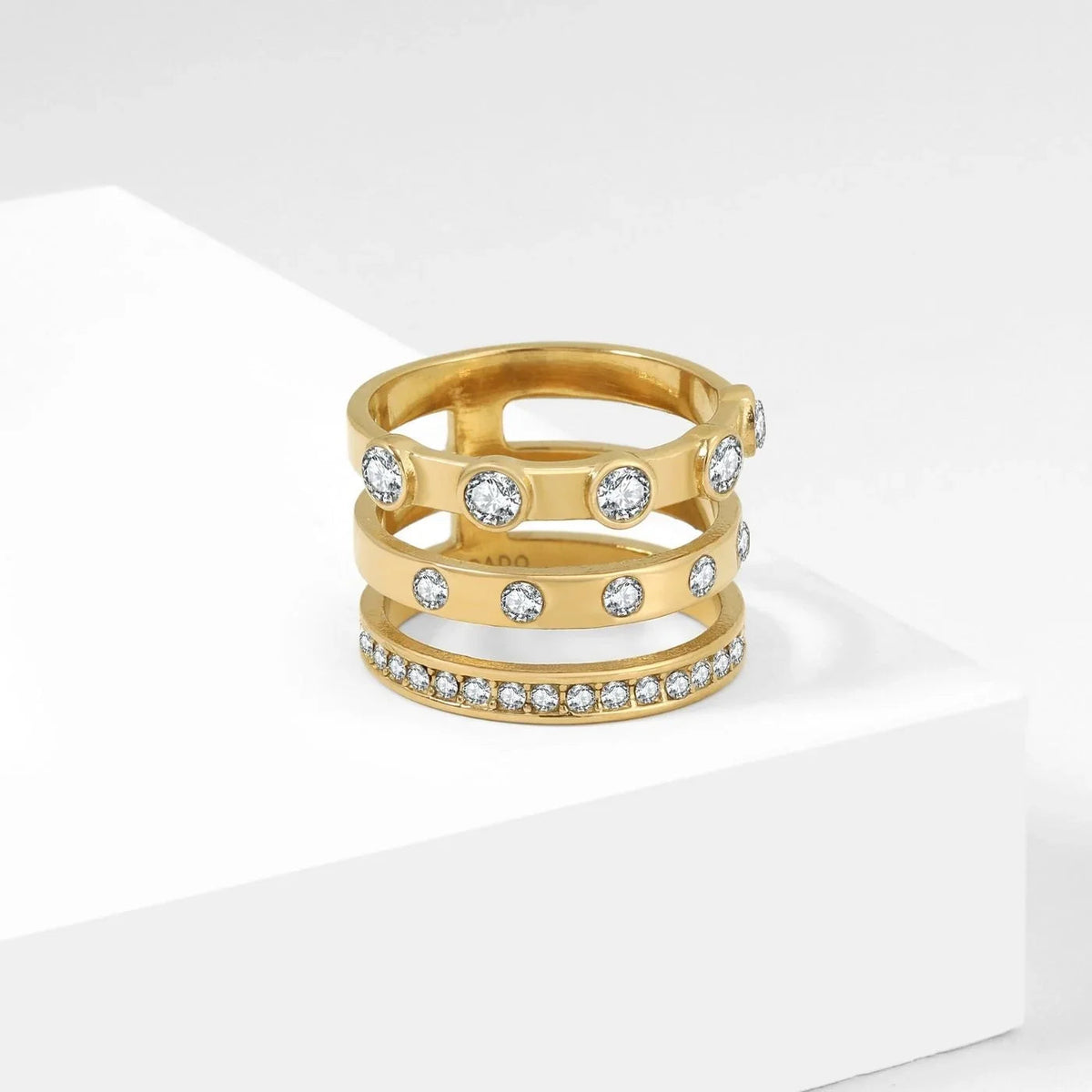 Iced Stacked Ring