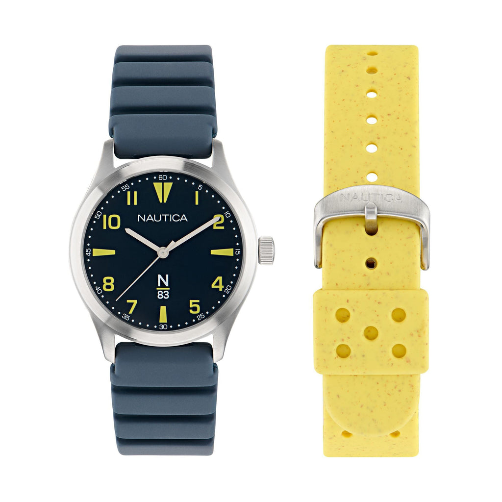 Nautica Mens Hannay Bay Wheat Fiber Quartz Analog Watch