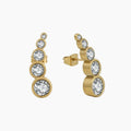 5 Stone Stud Earrings