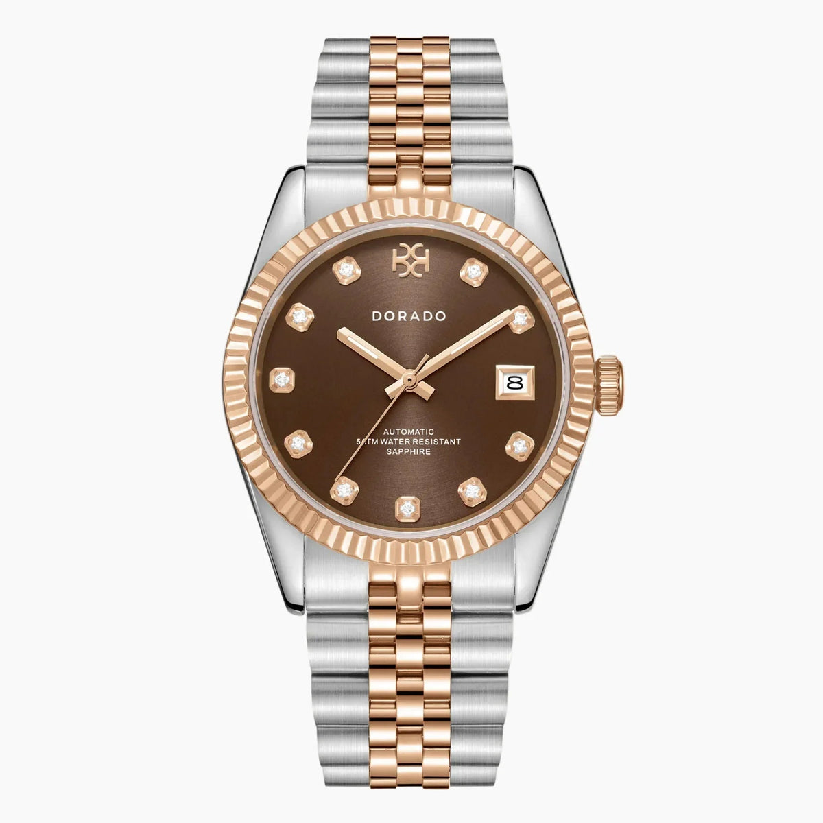 DORADO Rose Two Tone Timeless Watch - Chocolate