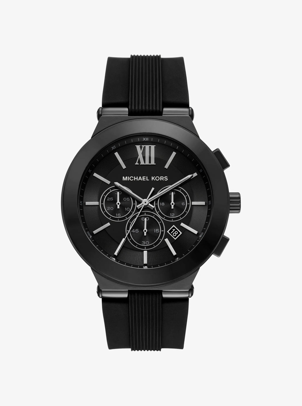 Oversized Billie Black-Tone and Silicone Watch