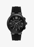Oversized Billie Black-Tone and Silicone Watch