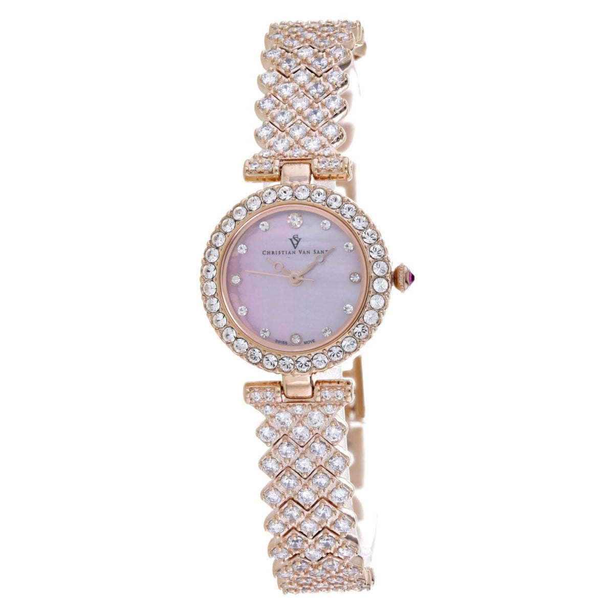 Christian Van Sant Women's Romana Pink Dial Watch
