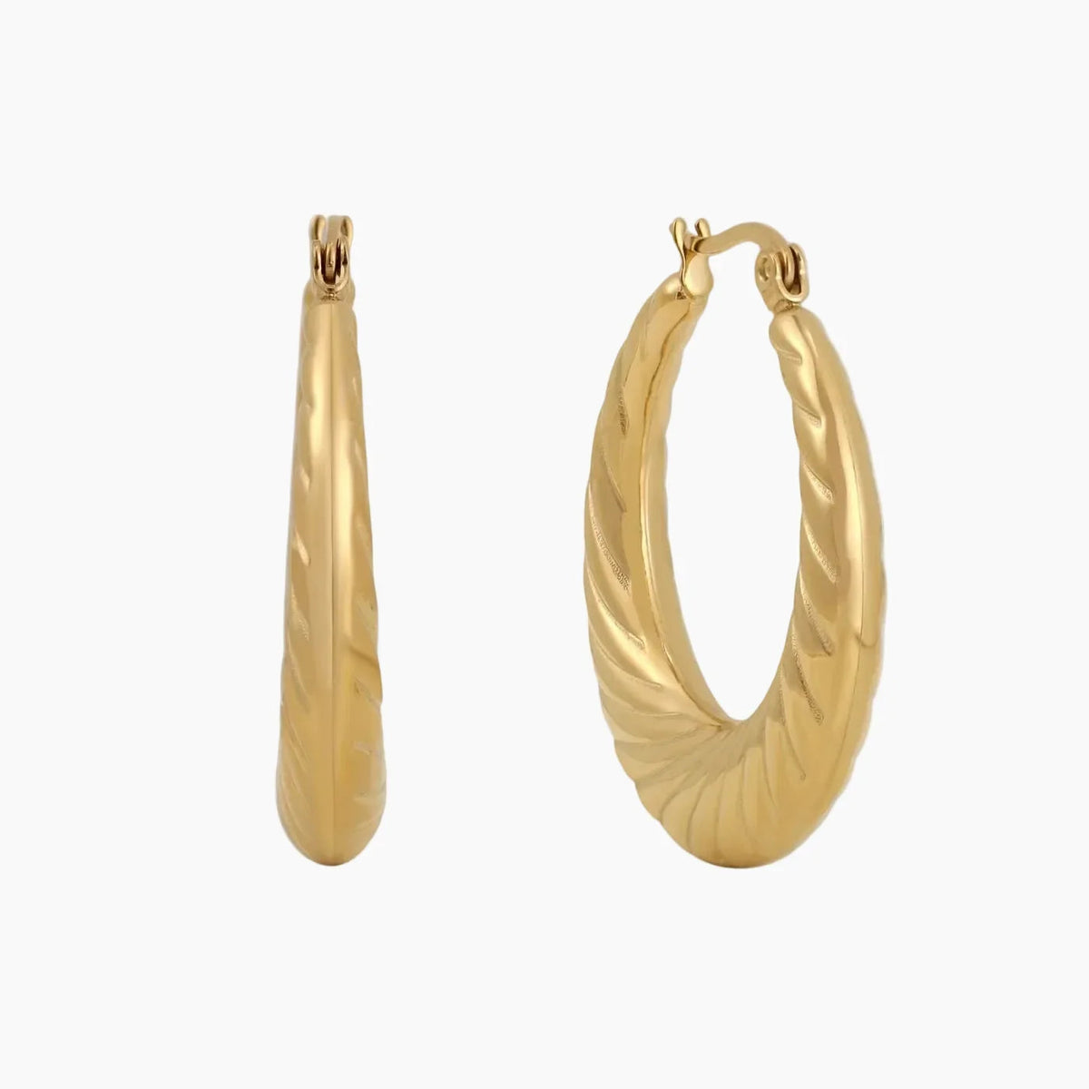 Etched Hoop Earrings