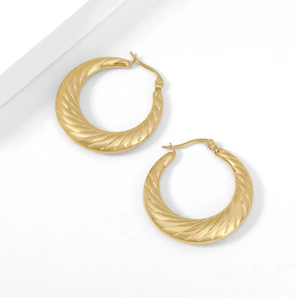 Etched Hoop Earrings