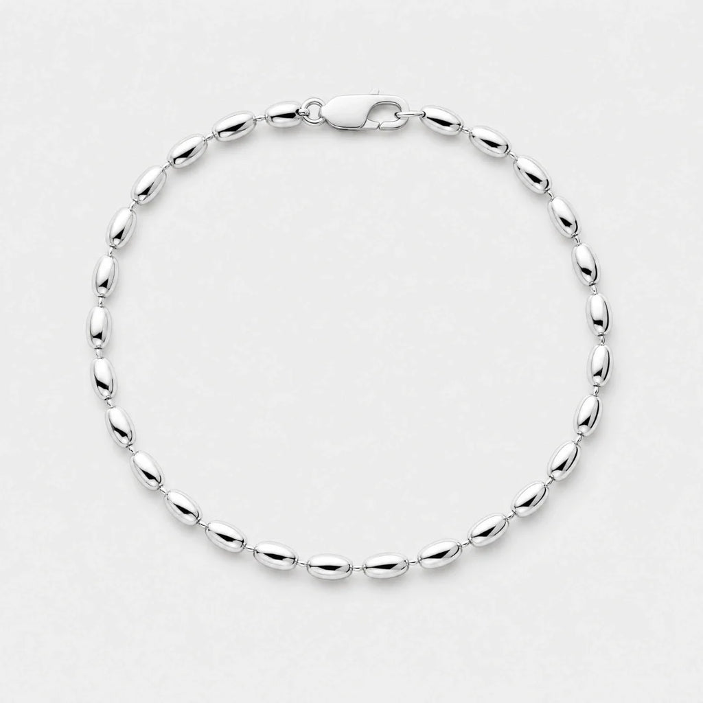 Women's Oval Bead Bracelet (Gold) - 2.5mm