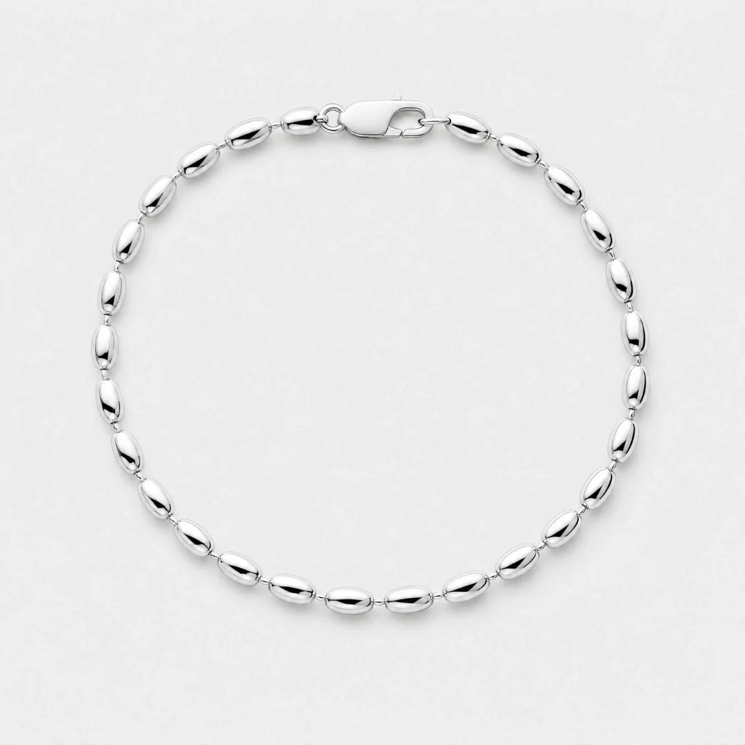 Women's Oval Bead Bracelet (Gold) - 2.5mm