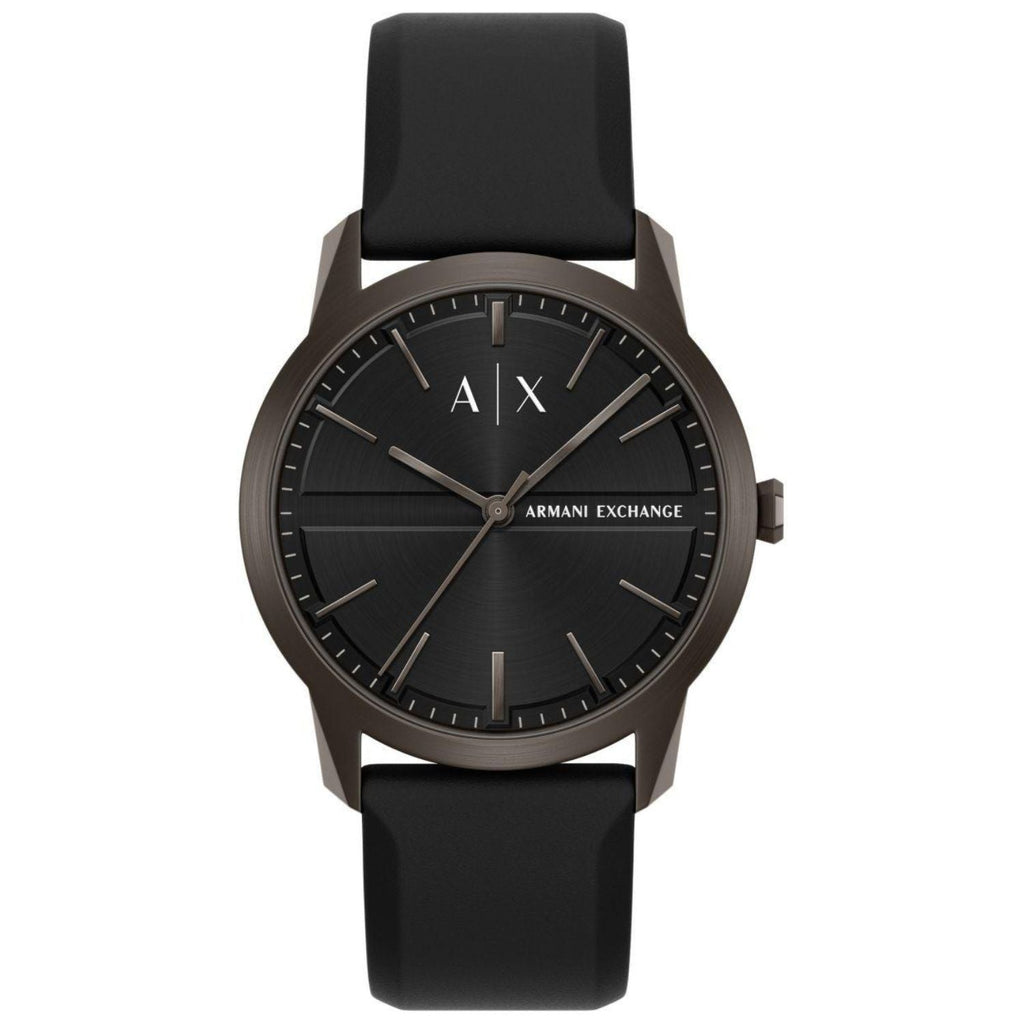Armani Exchange Men's Lexon Black Dial Watch