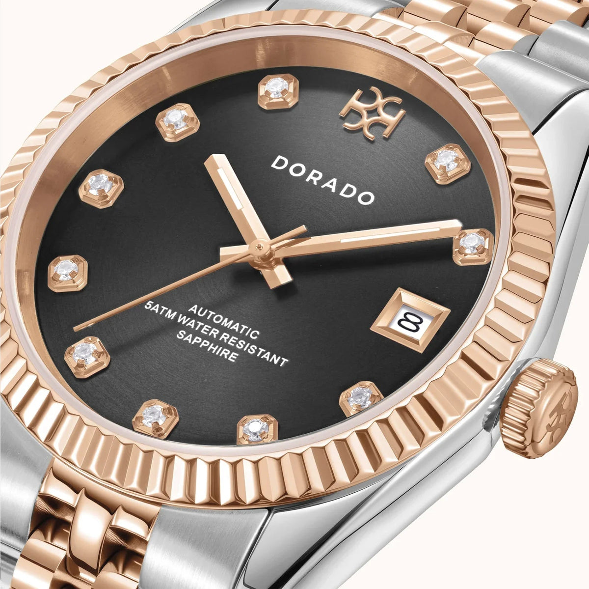 DORADO Rose Two Tone Timeless Watch - Black