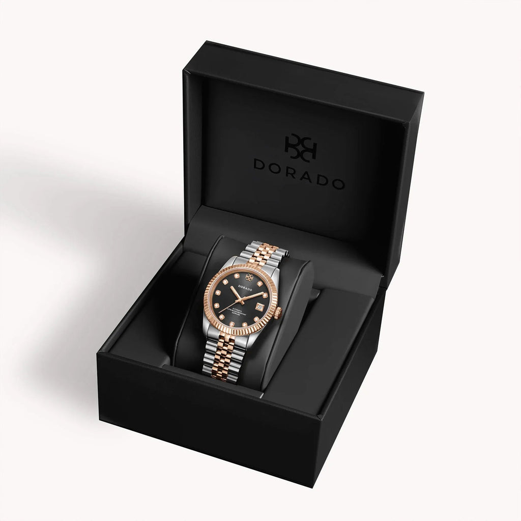 DORADO Rose Two Tone Timeless Watch - Black