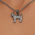 Micro Simple Goat Pendant in Black