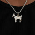 Micro Simple Goat Pendant in Black