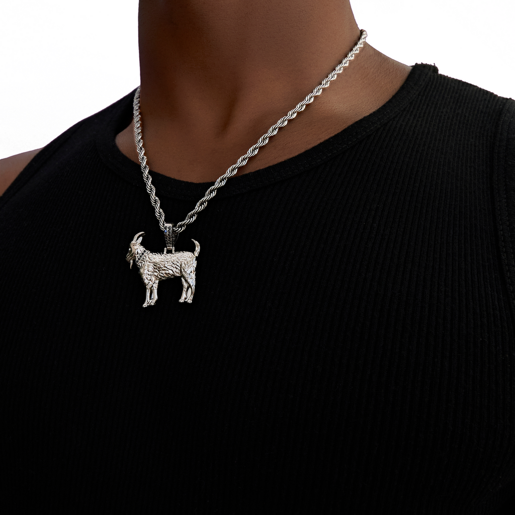 Simple Goat Pendant in Black
