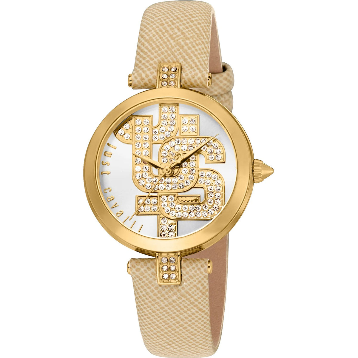 Just Cavalli Women's Maiuscola Silver Dial Watch