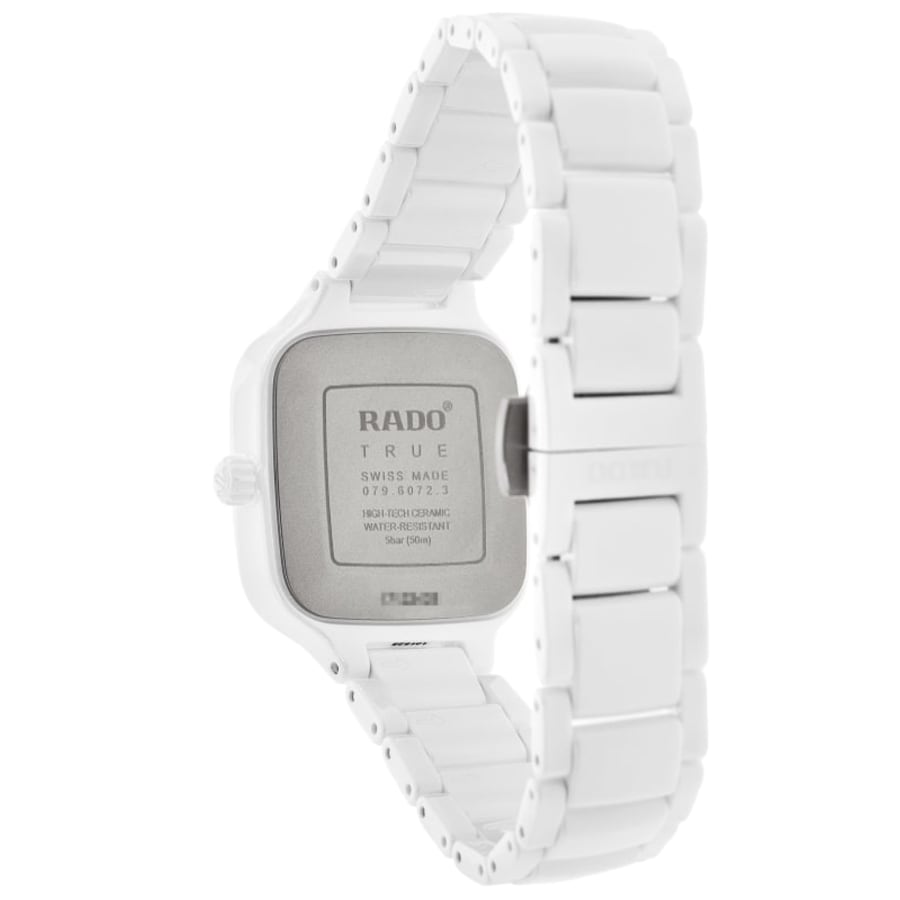 Rado TRUE Square White Dial Ceramic Women's Watch R27072012