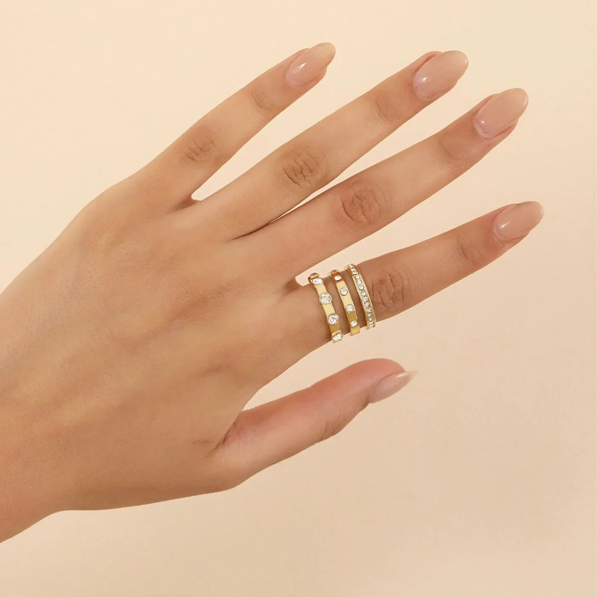 Iced Stacked Ring