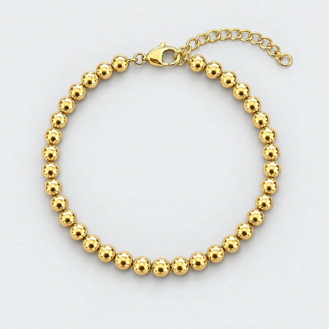 Women's Ball Bracelet (Gold) - 5mm