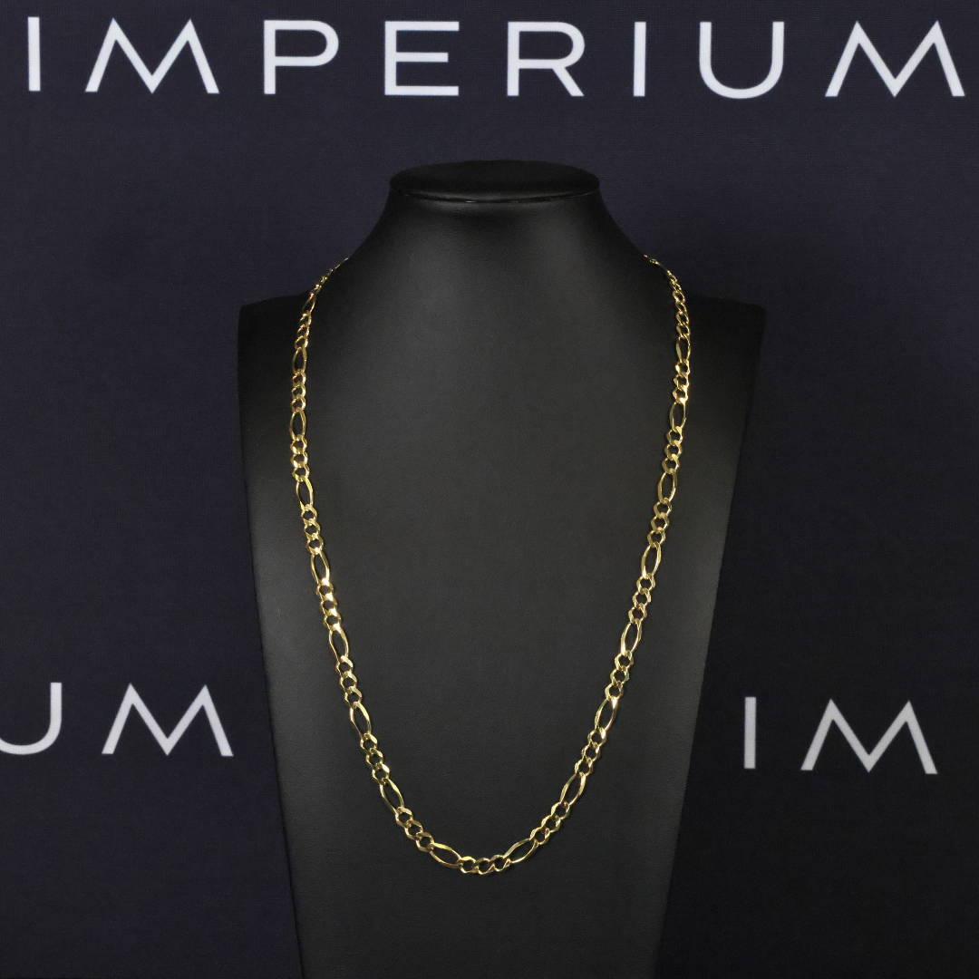 Solid Gold Figaro Chain - 5mm