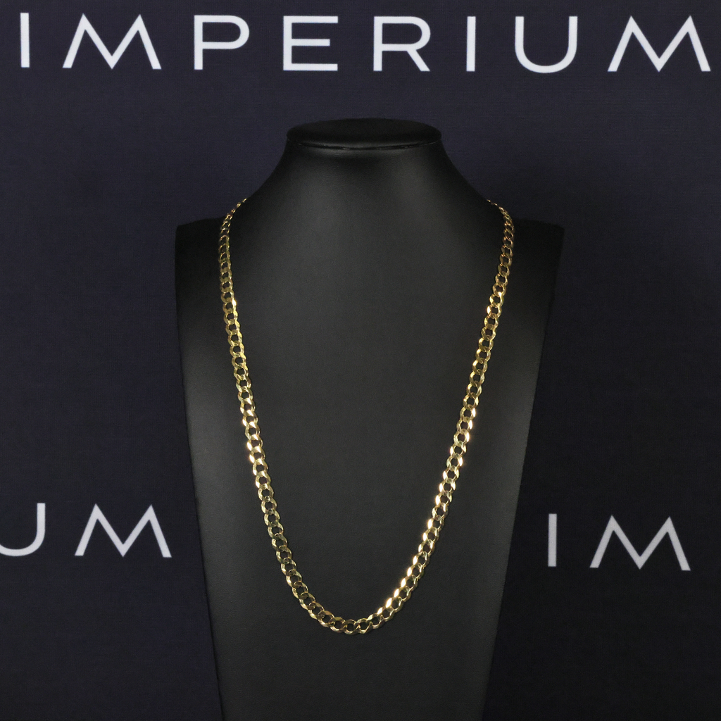 Solid Gold Italian Curb Link Chain - 6mm