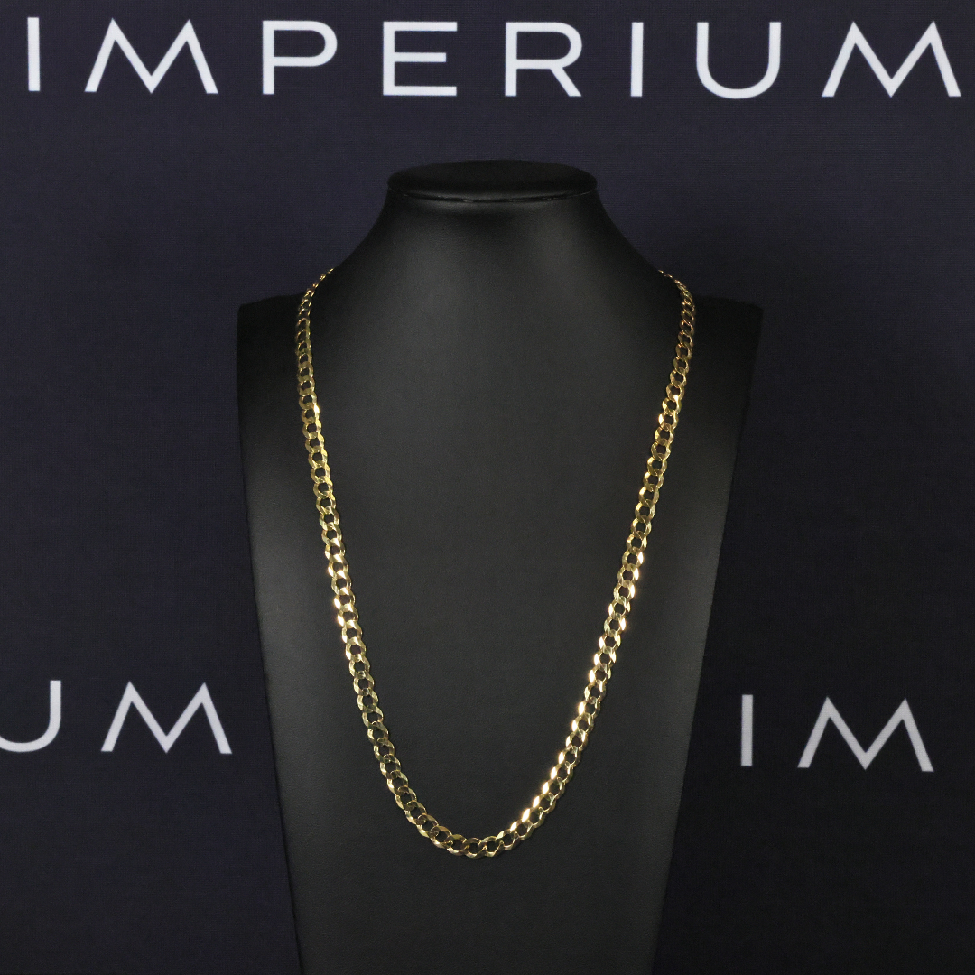 Solid Gold Italian Curb Link Chain - 6mm