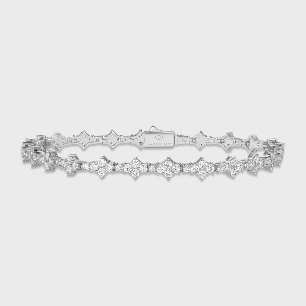 Honeycomb Tennis Bracelet (Silver) - 6.5mm