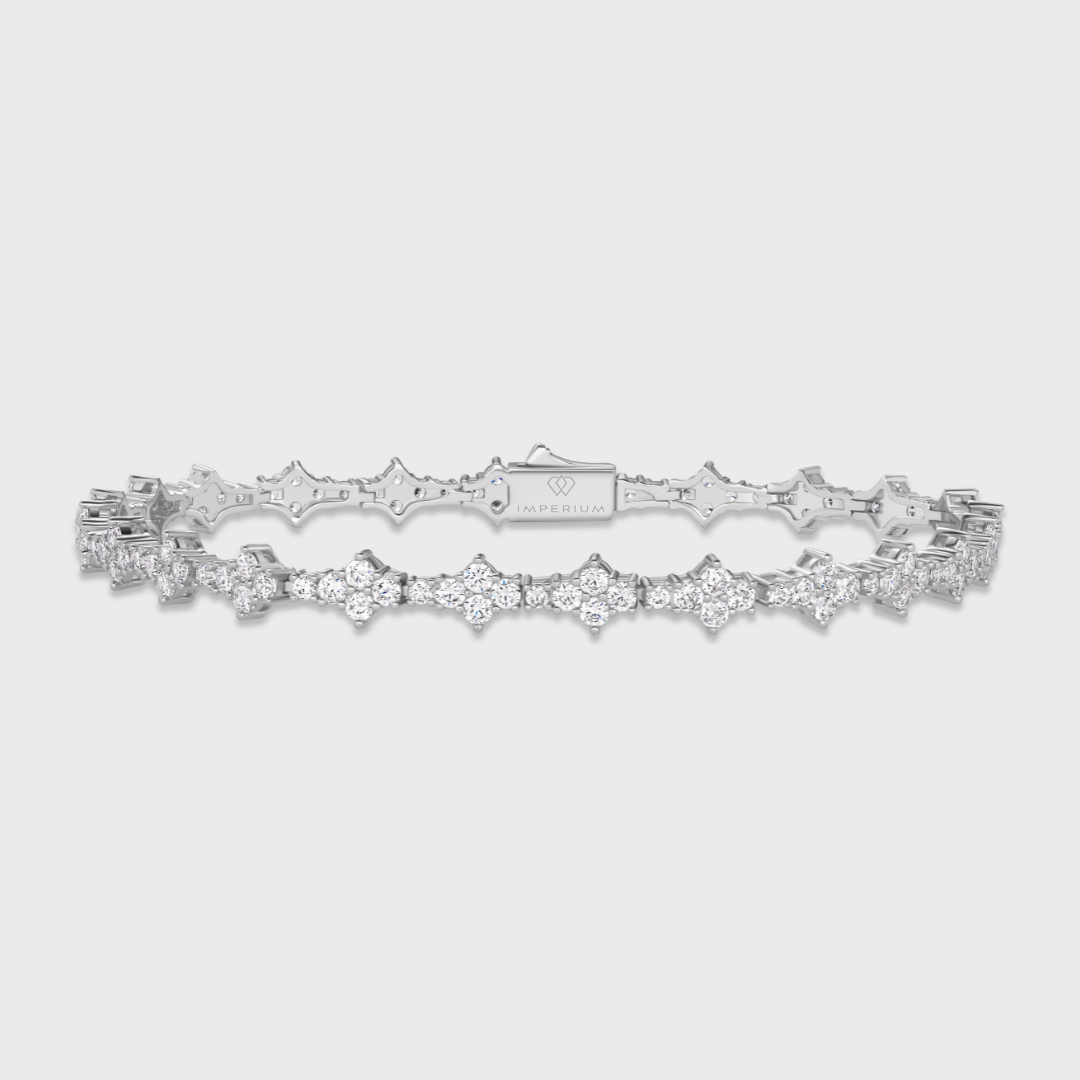 Honeycomb Tennis Bracelet (Silver) - 6.5mm