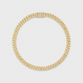 Women's Iced Micro Prong Cuban Bracelet (Gold) - 6mm