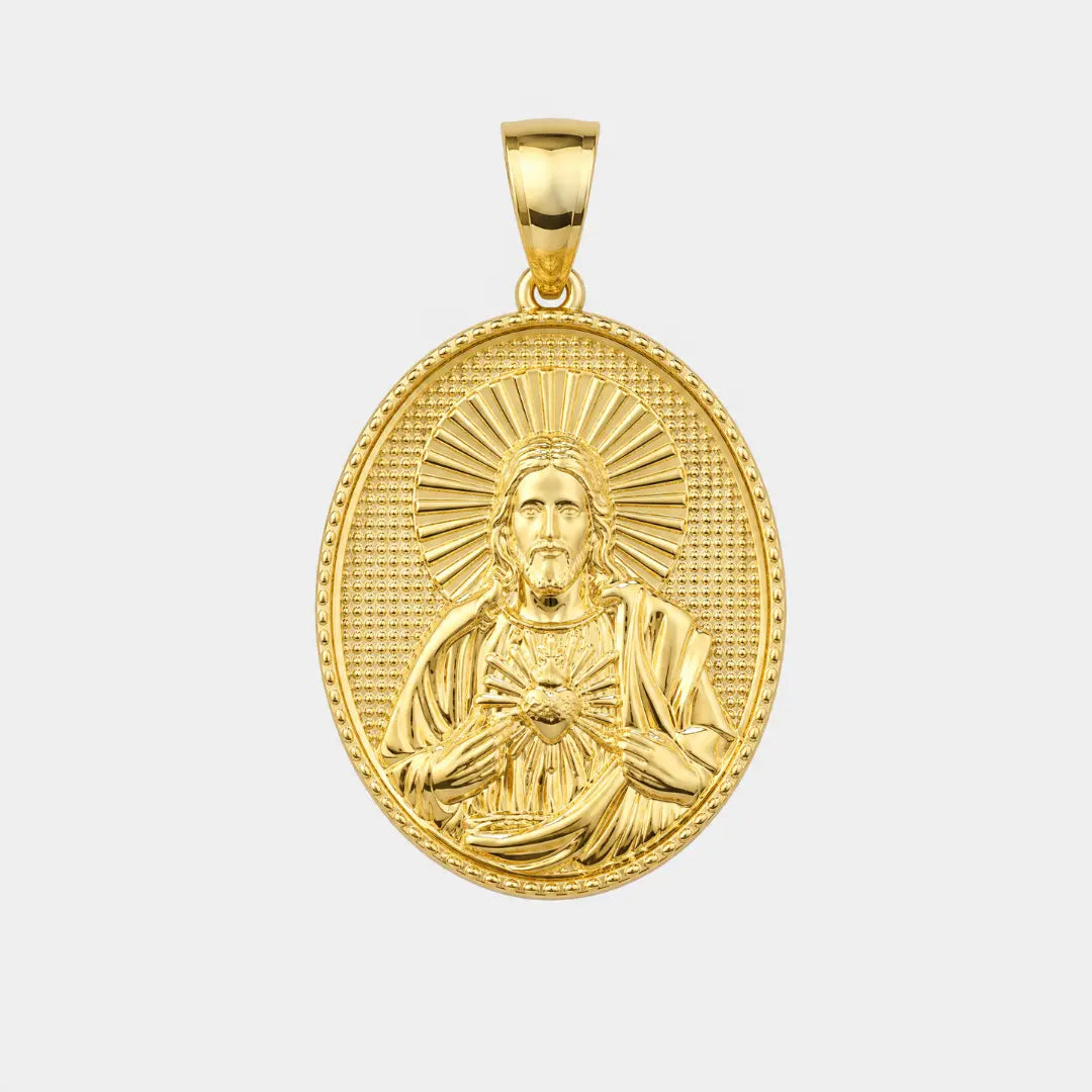Jesus Sacred Heart Pendant (Gold)