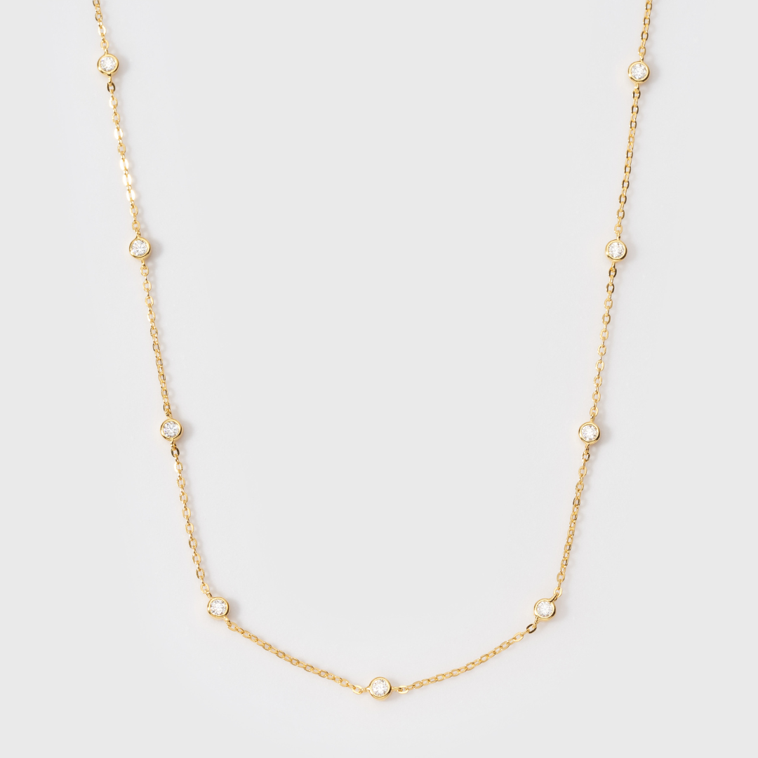 Moissanite Novem Necklace (Gold)
