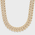 Iced Prong Cuban Chain (Gold) - 20mm
