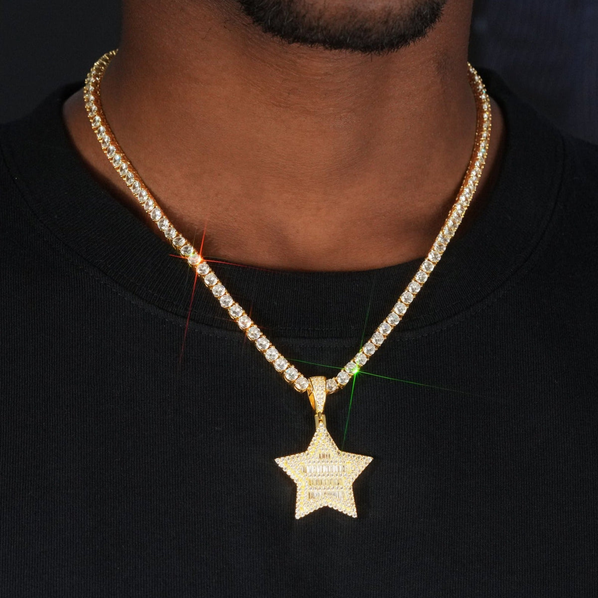 UPDATED 2019 Hip Hop CZ Pentagram Pendant