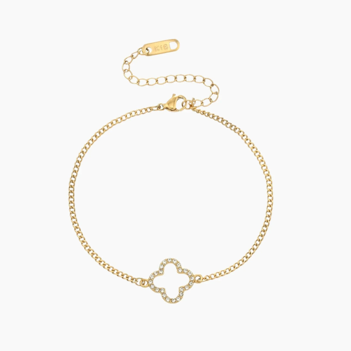 Iced Lucky Bracelet w/ Cuban Chain