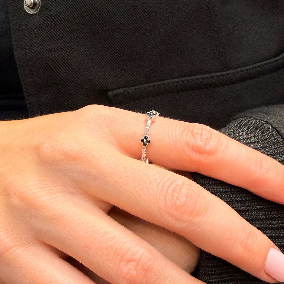 Black Clover Set - Chain + Bracelet + Ring