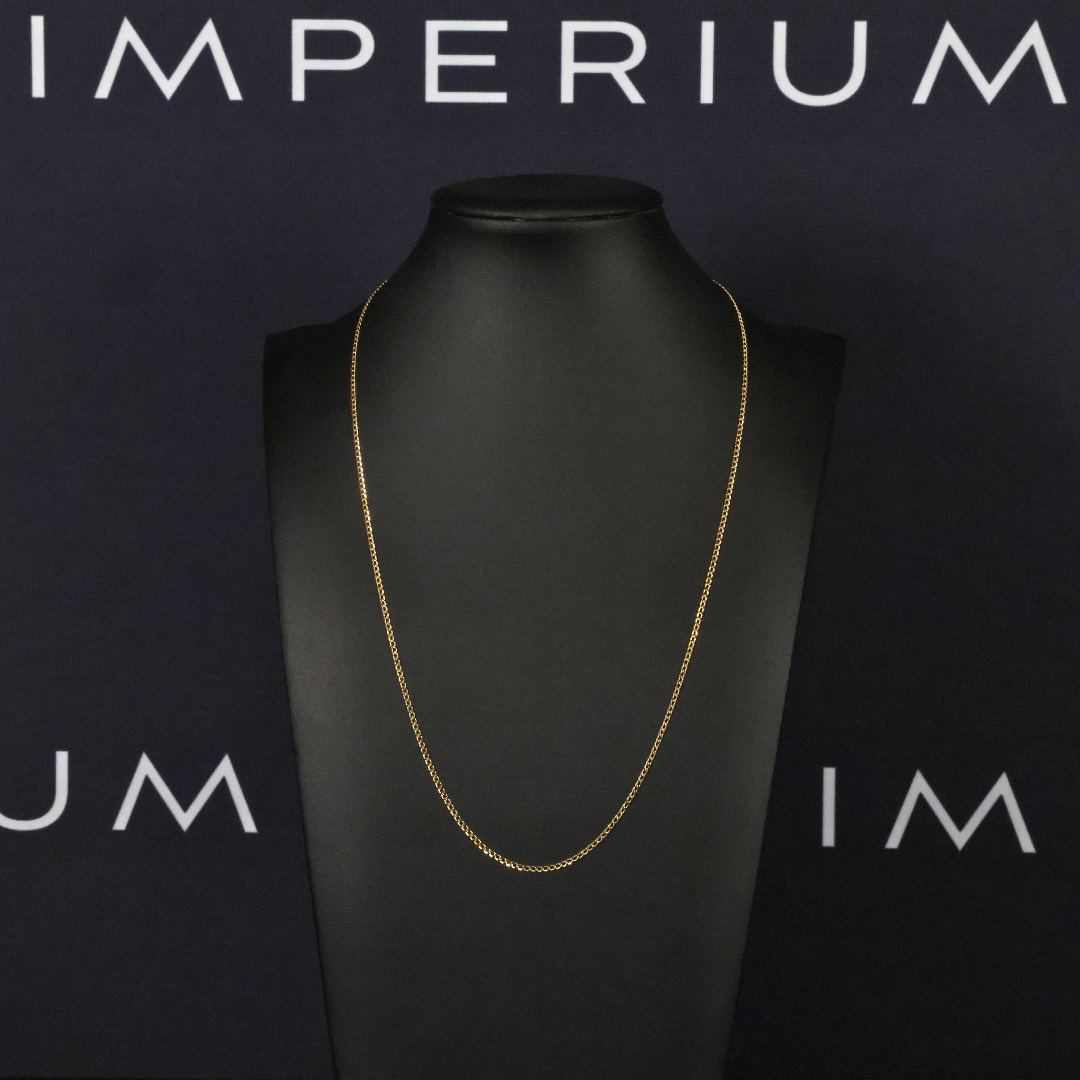 Solid Gold Italian Curb Link Chain - 2mm