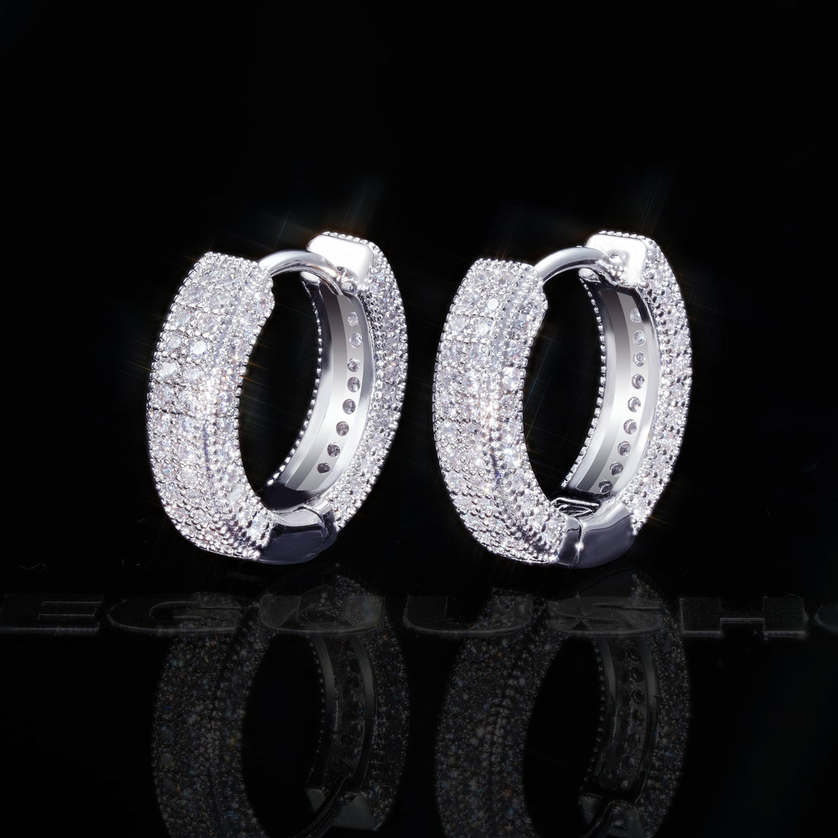 NEW ARRIVAL! 18K Gold-Plated Hip Hop AAA CZ  Earring