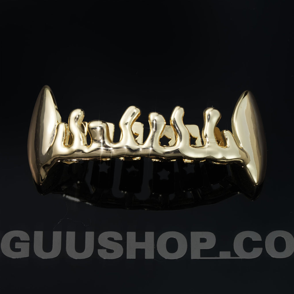 Tip Teeth Water Droplets Grillz Bar Gold-Plated Edition