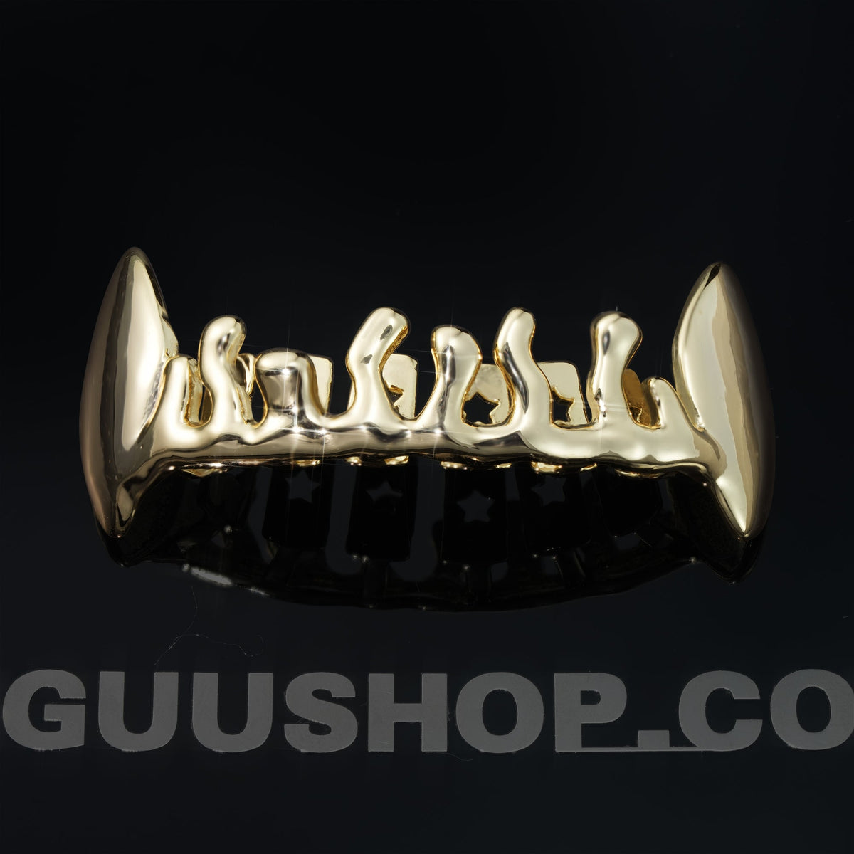 Tip Teeth Water Droplets Grillz Bar Gold-Plated Edition
