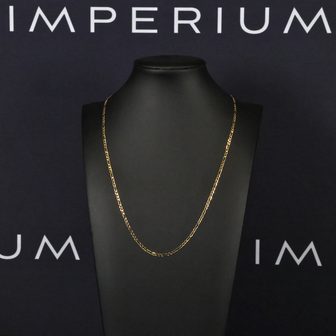 Solid Gold Figaro Chain - 2.5mm
