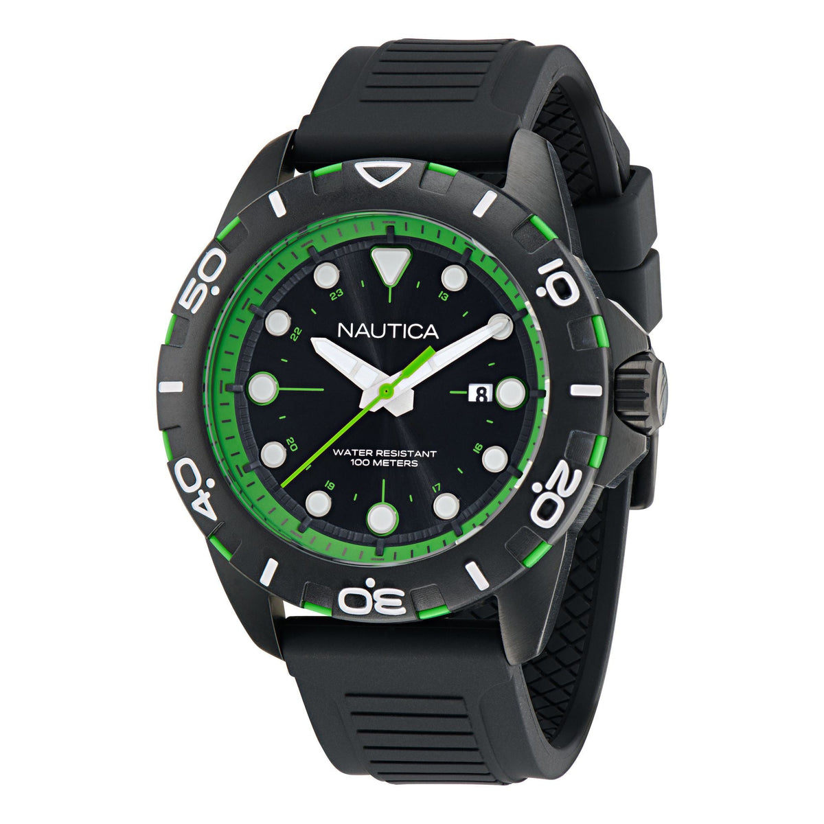 Nautica Mens Nsr Silicone Quartz Analog Watch