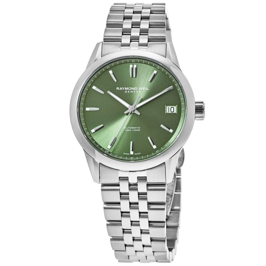 Raymond Weil Freelancer Automatic Date Green Dial Stainless Steel Men's Watch 2741-ST-52001