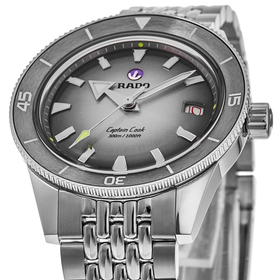 Rado Captain Cook X Tennis Limited Edition Rhodium Dial Steel Men's Watch R32222108