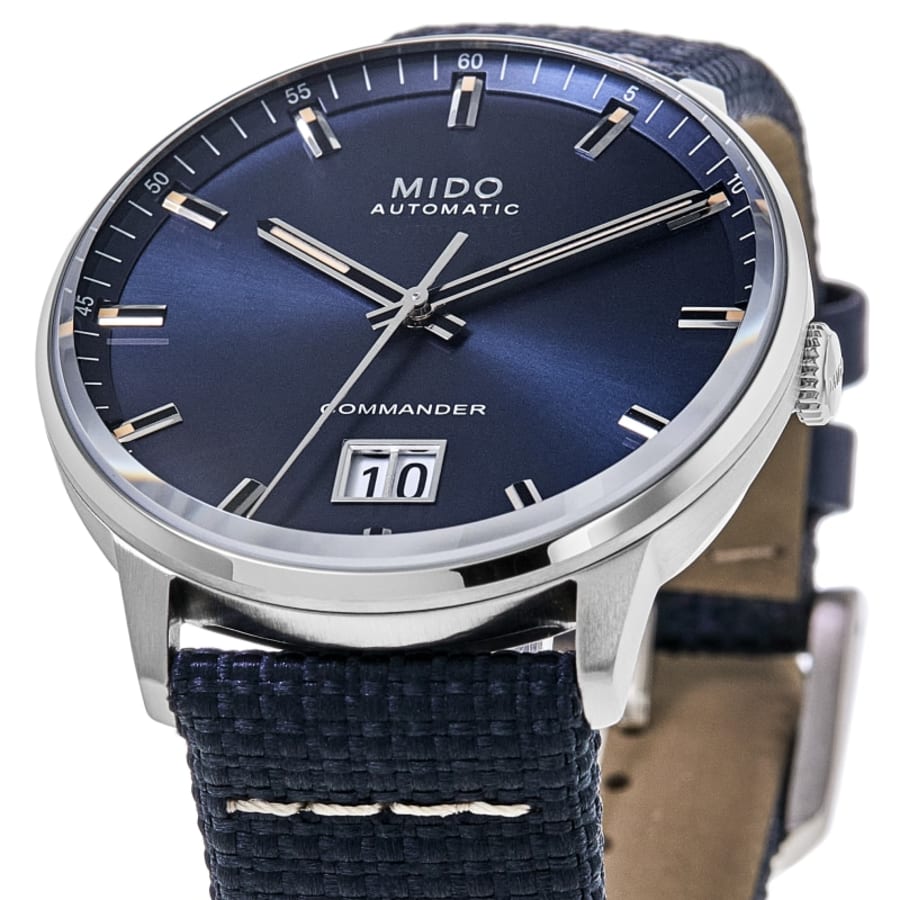 Mido Commander Big Date Automatic Blue Dial Fabric Strap Men's Watch M021.626.17.041.00