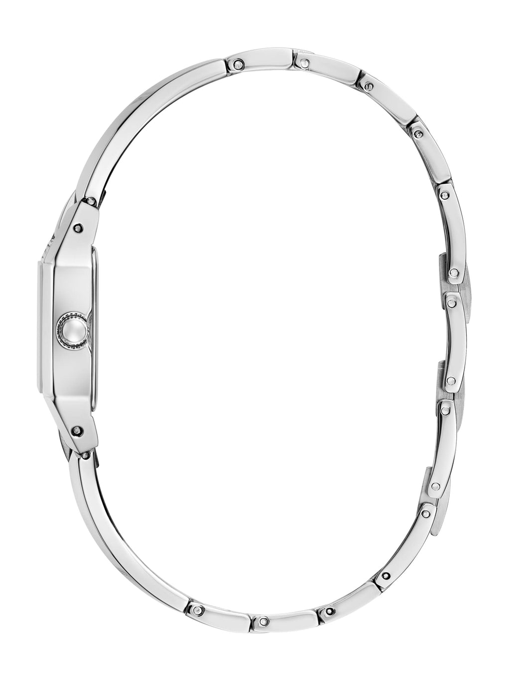 Silver-Tone Geometric Analog Watch