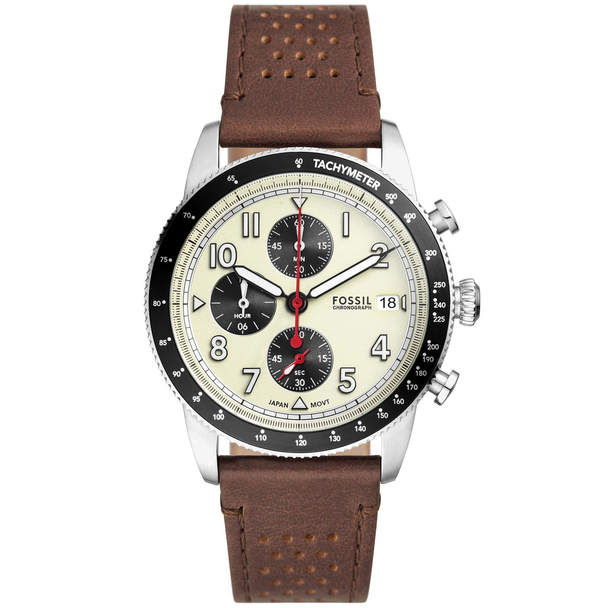 Fossil Men's Sport Tourer Cream Dial Watch